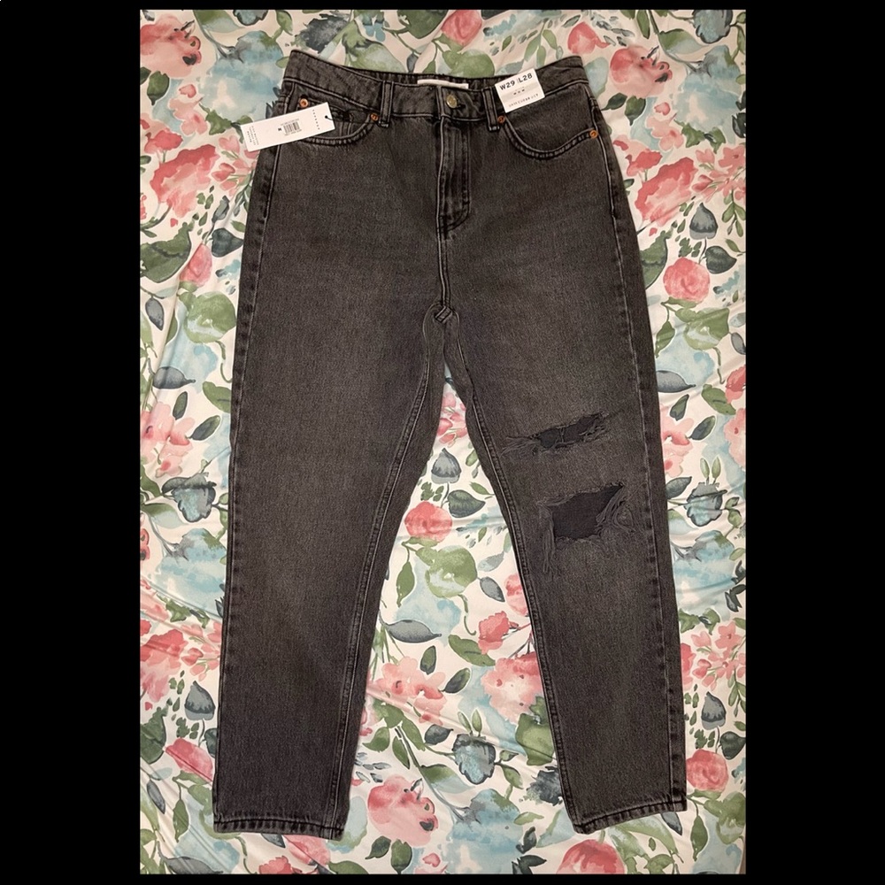 TopShop Grey Mom Jeans